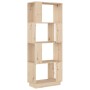Estantería/divisor de espacios madera maciza pino 51x25x132 cm