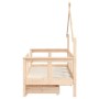 Estructura de cama para niños con cajones madera pino 70x140 cm