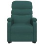 Sillón reclinable de tela verde oscuro