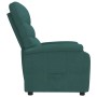 Sillón reclinable de tela verde oscuro