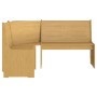 Juego de comedor REINE 3 pzas madera maciza de pino marrón miel