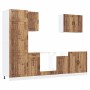 Mueble cocina Lucca madera vieja 7 pzas madera contrachapada