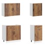 Mueble cocina Lucca madera vieja 7 pzas madera contrachapada