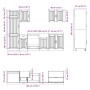 Mueble cocina Lucca madera vieja 7 pzas madera contrachapada