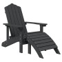 Adirondack Gartenstuhl Fußstütze Tisch HDPE Anthrazitgrau von vidaXL, Gartenstühle - Ref: Foro24-3095709, Preis: 268,23 €, Ra...