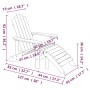 Adirondack Gartenstuhl Fußstütze Tisch HDPE Anthrazitgrau von vidaXL, Gartenstühle - Ref: Foro24-3095709, Preis: 268,23 €, Ra...