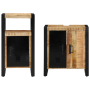 Juego de muebles de baño 2 pcs Madera de mango maciza y rugosa