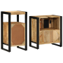 Juego de muebles de baño 2 pcs Madera de mango maciza y rugosa