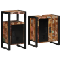 Juego de muebles de baño 2 pcs Marrón madera maciza reciclada
