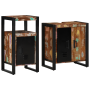 Juego de muebles de baño 2 pcs Marrón madera maciza reciclada