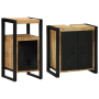 Juego de muebles de baño 2 pcs Madera de mango maciza y rugosa