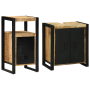 Juego de muebles de baño 2 pcs Madera de mango maciza y rugosa