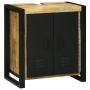 Juego de muebles de baño 2 pcs Madera de mango maciza y rugosa