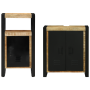 Juego de muebles de baño 2 pcs Madera de mango maciza y rugosa