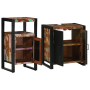 Juego de muebles de baño 2 pcs Marrón madera maciza reciclada