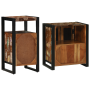 Juego de muebles de baño 2 pcs Marrón madera maciza reciclada