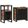 Juego de muebles de baño 2 pcs Marrón madera maciza reciclada