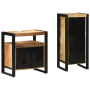 Juego de muebles de baño 2 pcs Marrón Madera de mango maciza