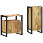Juego de muebles de baño 2 pcs Marrón Madera de mango maciza
