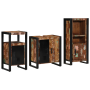 Juego de muebles de baño 3 pcs Madera reciclada maciza