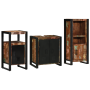 Juego de muebles de baño 3 pcs Madera reciclada maciza