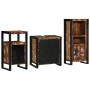 Juego de muebles de baño 3 pcs Madera reciclada maciza