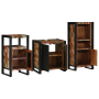 Juego de muebles de baño 3 pcs Madera reciclada maciza