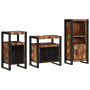 Juego de muebles de baño 3 pcs Madera reciclada maciza