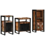 Juego de muebles de baño 3 pcs Madera reciclada maciza