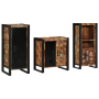 Juego de muebles de baño 3 pcs Madera reciclada maciza