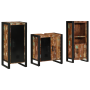 Juego de muebles de baño 3 pcs Madera reciclada maciza