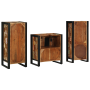 Juego de muebles de baño 3 pcs Madera reciclada maciza