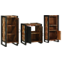 Juego de muebles de baño 3 pcs Madera reciclada maciza