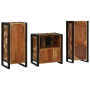 Juego de muebles de baño 3 pcs Madera reciclada maciza