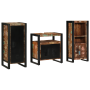 Juego de muebles de baño 3 pcs Madera reciclada maciza