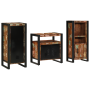 Juego de muebles de baño 3 pcs Madera reciclada maciza