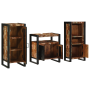 Juego de muebles de baño 3 pcs Madera reciclada maciza