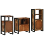 Juego de muebles de baño 3 pcs Madera reciclada maciza