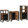 Juego de muebles de baño 3 pcs Madera reciclada maciza