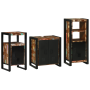 Juego de muebles de baño 3 pcs Madera reciclada maciza
