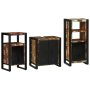 Juego de muebles de baño 3 pcs Madera reciclada maciza
