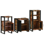 Juego de muebles de baño 3 pcs Madera reciclada maciza