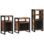 Juego de muebles de baño 3 pcs Madera reciclada maciza