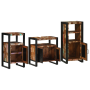 Juego de muebles de baño 3 pcs Madera reciclada maciza