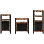 Juego de muebles de baño 3 pcs Madera reciclada maciza