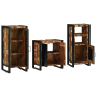 Juego de muebles de baño 3 pcs Madera reciclada maciza