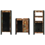 Juego de muebles de baño 3 pcs Madera reciclada maciza