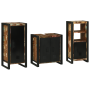 Juego de muebles de baño 3 pcs Madera reciclada maciza