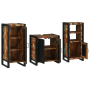 Juego de muebles de baño 3 pcs Madera reciclada maciza