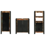 Juego de muebles de baño 3 pcs Madera reciclada maciza